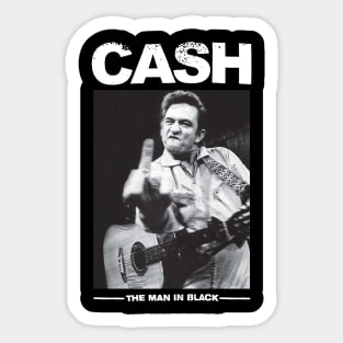 Middle Finger Johnny Cash | Vintage Sticker